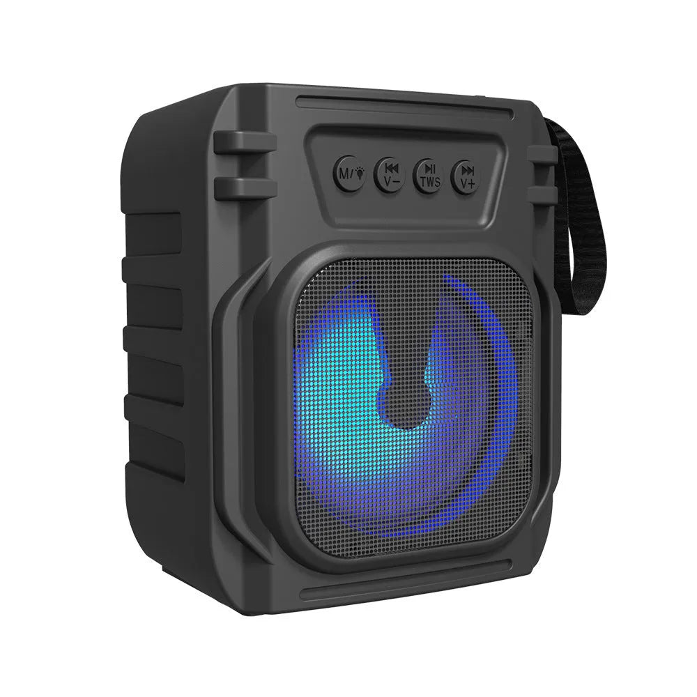 Portable Bluetooth speaker in 3107 colour with 110×87×137mm dimensions and USB charging cable