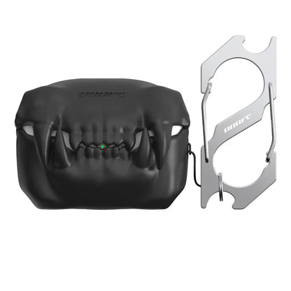 Creepy Teeth Wireless Earphone Cover for AirPods Pro in Fluorescent Green Bone, Bone White, and Carbon Black colors