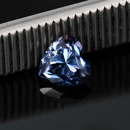 Heart-shaped moissanite stones in multiple colours and sizes for jewellery making