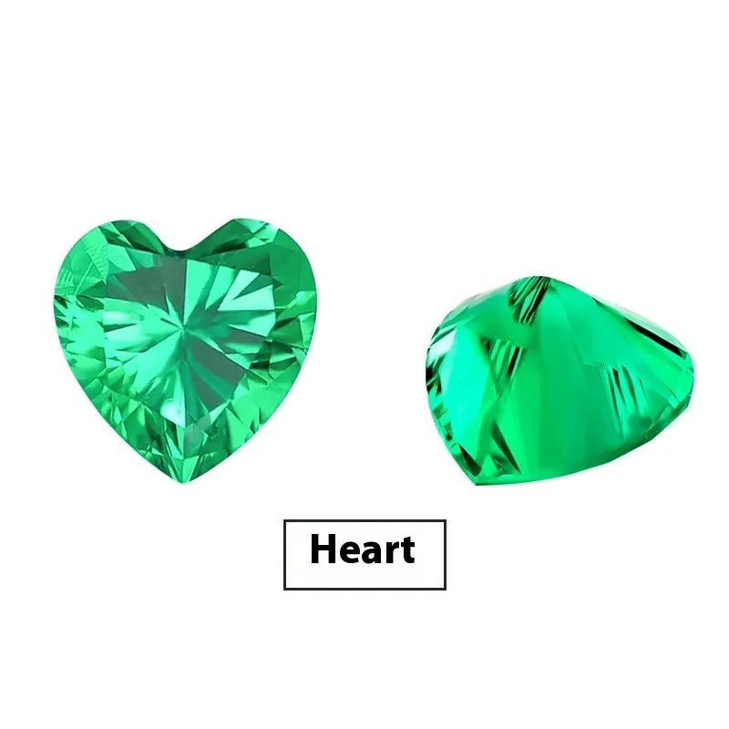 Cultivated Emerald Gemstone, Synthetic Emerald Round Cut Loose Gemstones from 5mm to 11mm for Modern Simplicity Style Jewellery Making, Columbia Green Treasure Colour