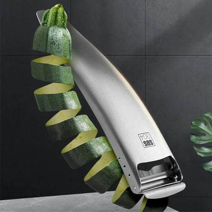 304 stainless steel vegetable peeler with safety lock and anti-slip handle for kitchen use