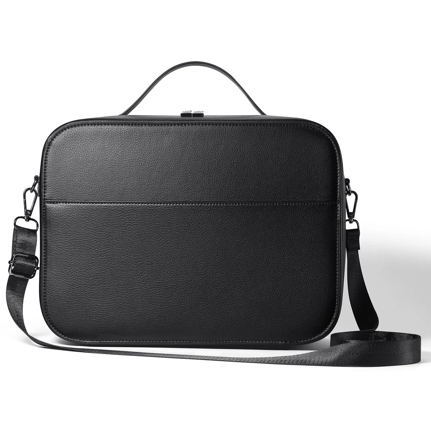 Black superfibre storage case for Apple Vision Pro MR glasses showing internal dimensions.