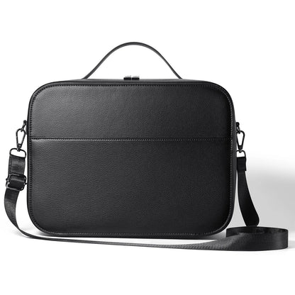 Black superfibre storage case for Apple Vision Pro MR glasses showing internal dimensions.