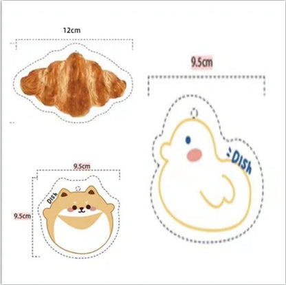 Bamboo fiber dish towel with cartoon patterns for kitchen cleaning