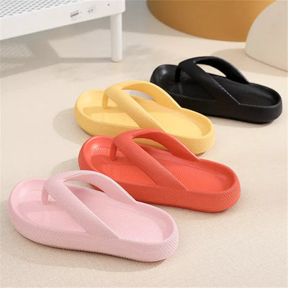 Women's EVA non-slip clip toe slippers in various colors