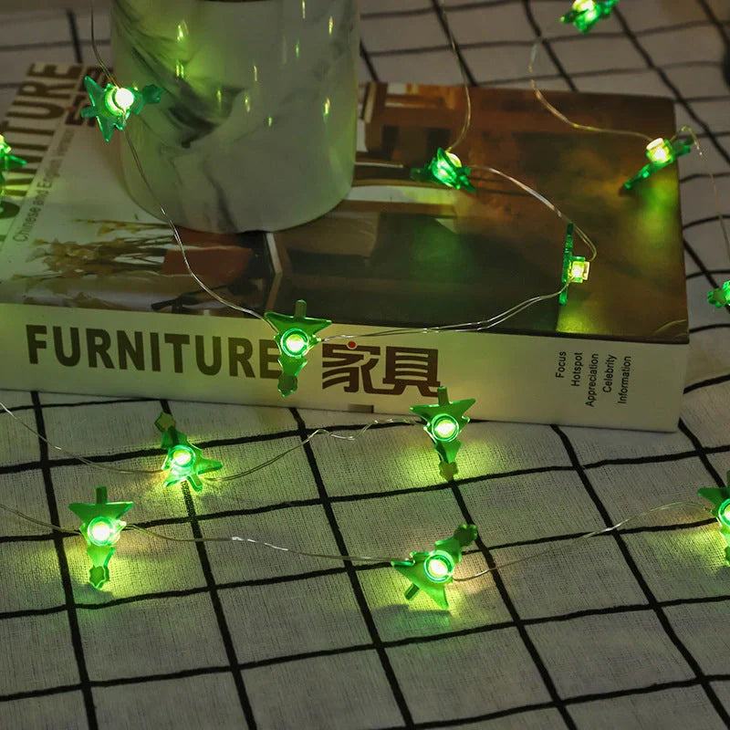 LED string lights with Santa Claus and snowflakes for Christmas decor