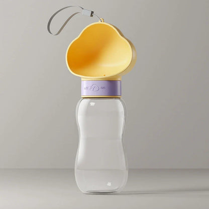 Go Out Water Cup portable dog drinking bottle with wide opening and twist-turn mechanism in cloud white colour