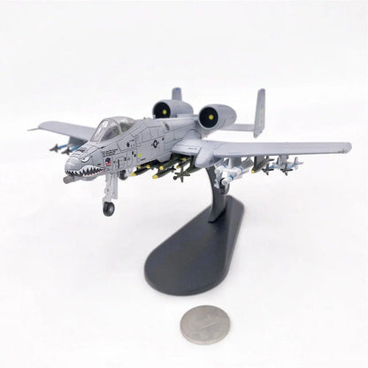 10-inch alloy shark head aircraft model toy with monochrome finish and realistic detailing
