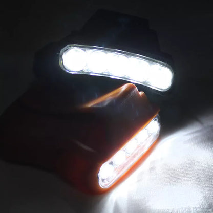 5LED Cap Lamp attached to a cap for hands-free outdoor lighting