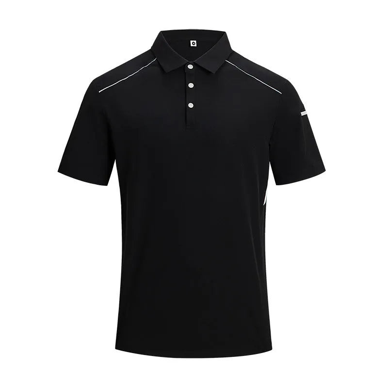 Silver white gray work t-shirt with short sleeves featuring ice feeling quick-drying technology