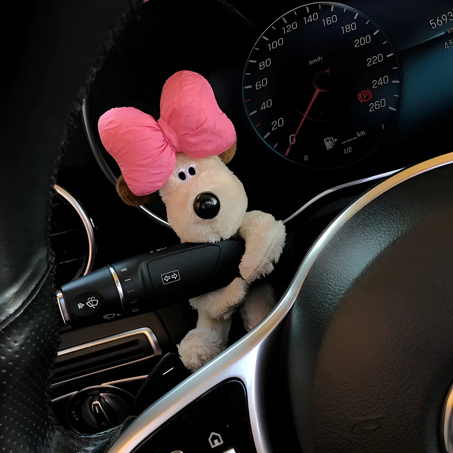 Cotton cartoon doll ornament for car pregnancy block coverage with hanging design