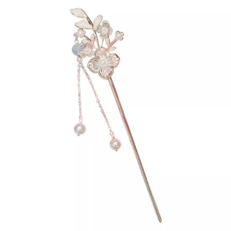 Lily of the Valley Flower Step Hairpin in alloy with electroplating