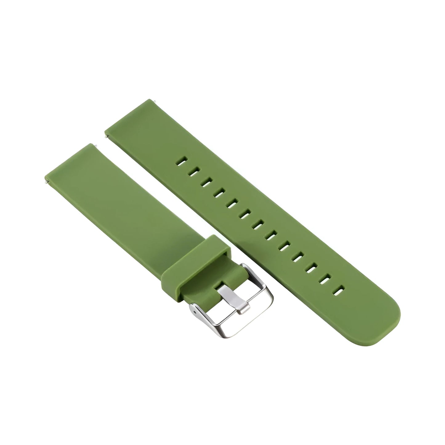Jiaming Forerunner 245 silicone replacement watch strap with straight buckle in solid colour