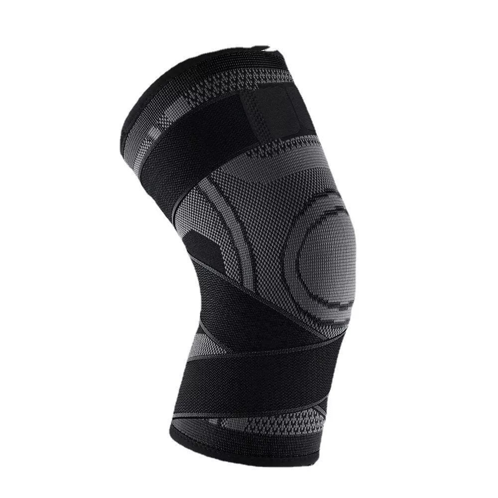 Breathable mountaineering kneecap for outdoor sports protection in green, orange, and black
