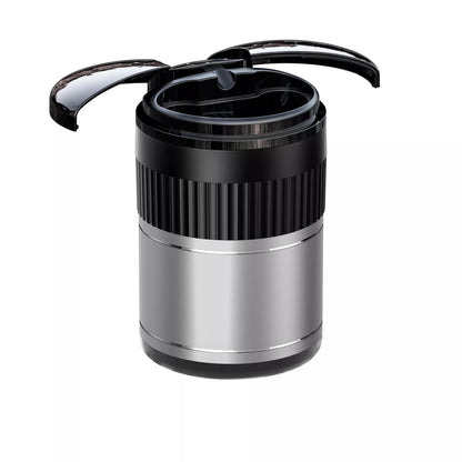Smart car ashtray with lid and USB Type-C charging port
