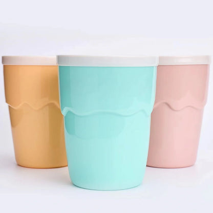 Stainless steel slushy cup for quick homemade ice cream and slushies
