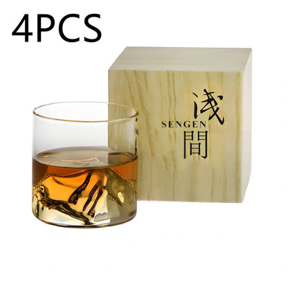 Japanese whiskey glass with 200ml capacity, heat-resistant transparent glass, 73mm height