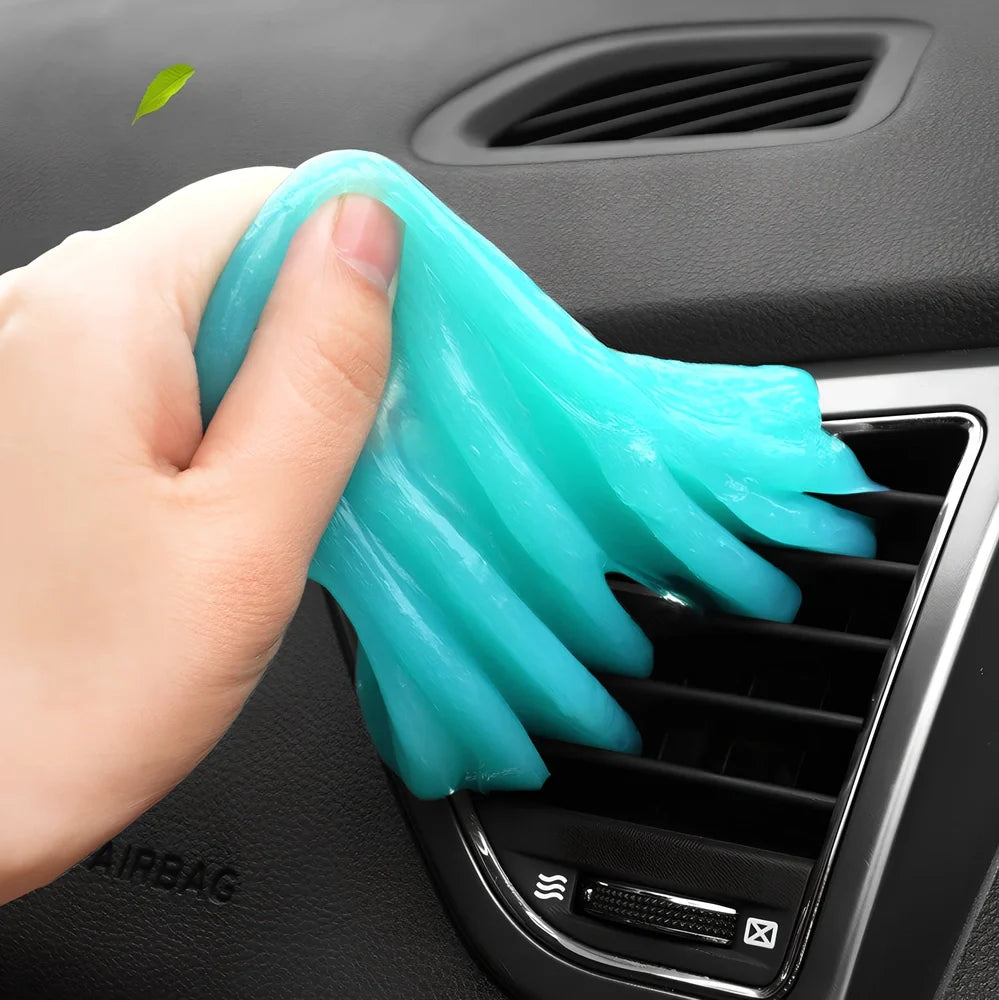 Car cleaning soft gel for removing dust from air vents and narrow dashboard gaps