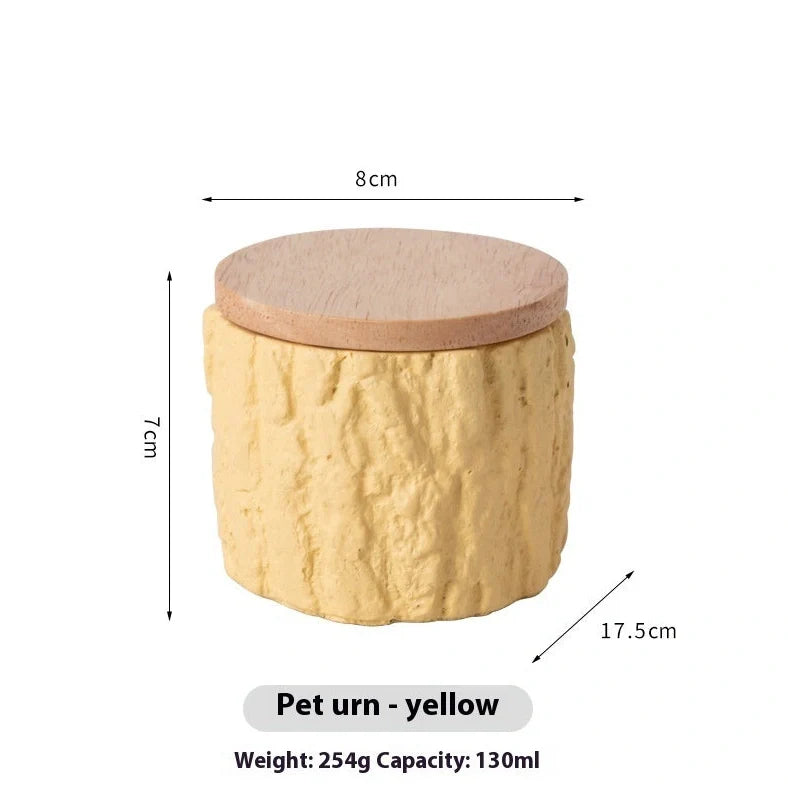 Handmade cement pet memorial casket for cremation ashes in six colour options