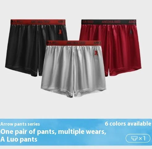 Solid colour men's boxer briefs laid flat, showing mid-waist band and knitted polyester fabric in black.
