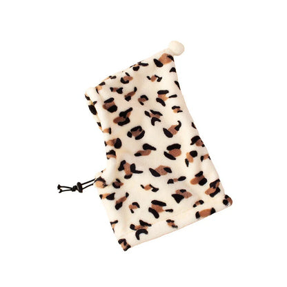Bear headdress with rabbit ears for dogs and cats in leopard print colour option