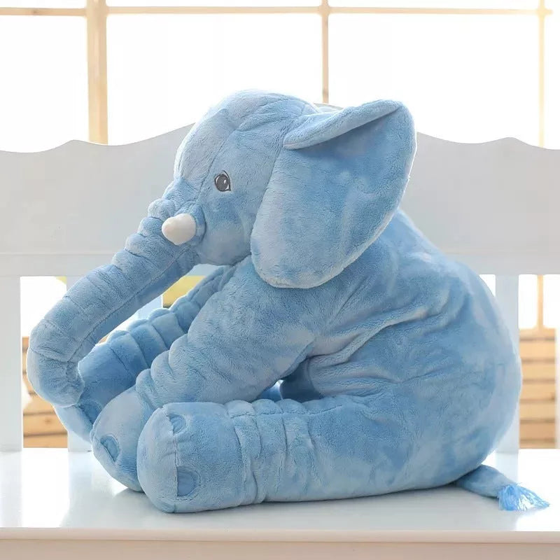 Soft elephant plush toy pillow shell for baby sleep comfort in multiple colors