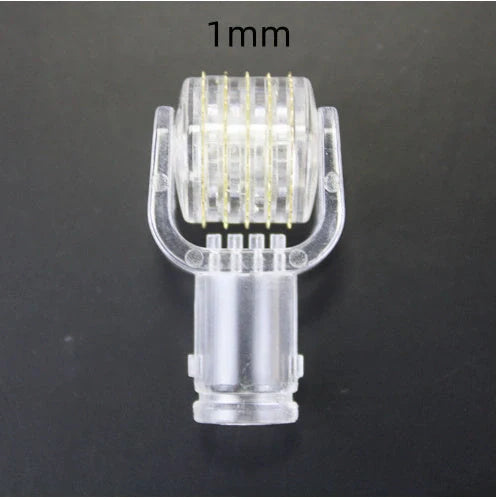 3-in-1 Lip Care Roller with microneedle technology for hydration and beard growth in black, white, and pink