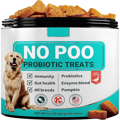 Pet intestinal probiotic chewable tablets for dogs, 180-piece pack with pumpkin flavour