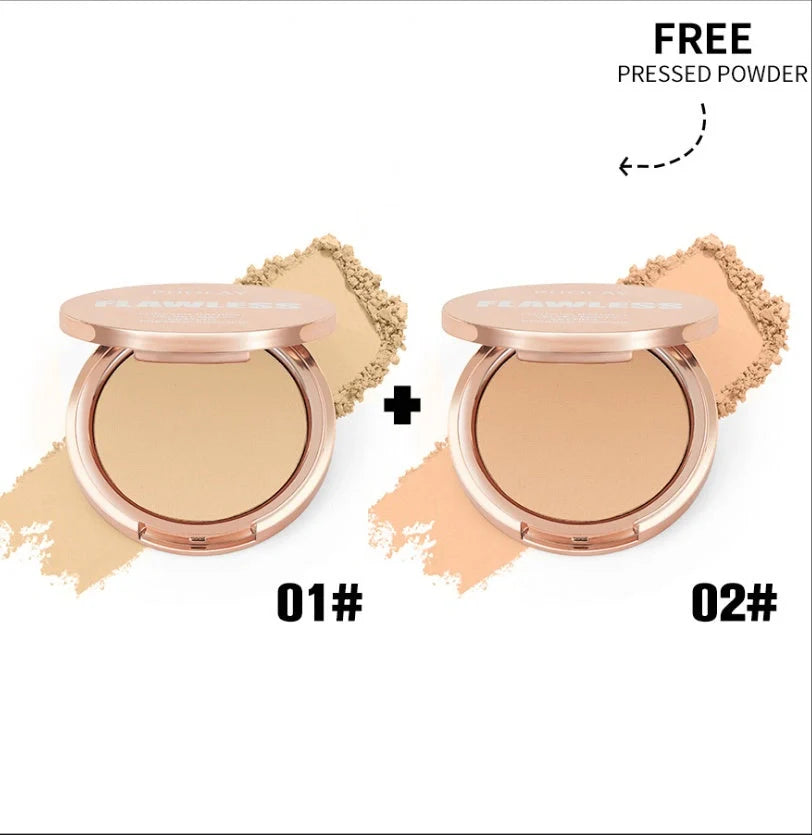 Mattifying pressed powder for a flawless, shine-free complexion with a smooth, poreless appearance