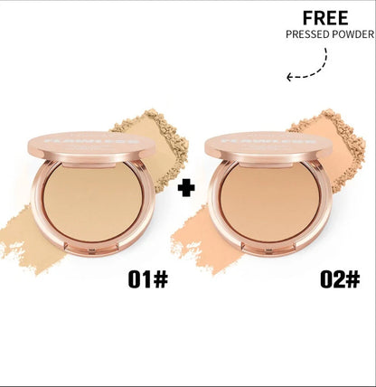 Mattifying pressed powder for a flawless, shine-free complexion with a smooth, poreless appearance