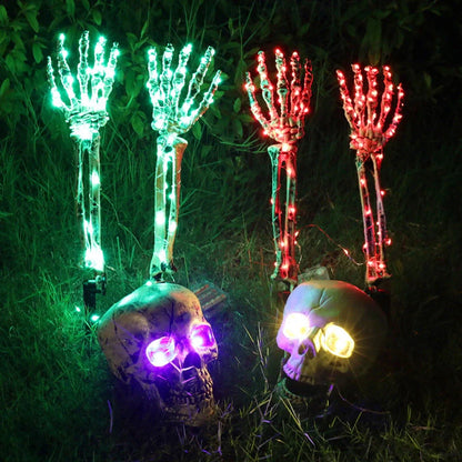LED light-up skeleton arm hand for Halloween decorations in various colors