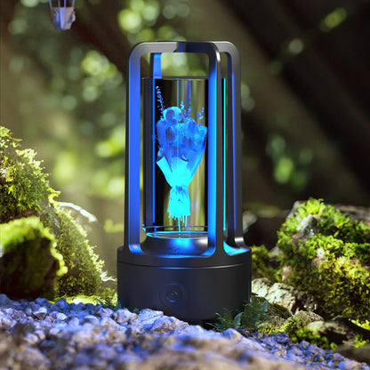 Stylish 2-in-1 Acrylic Lamp and Bluetooth Speaker with Touch Controls and Versatile Designs