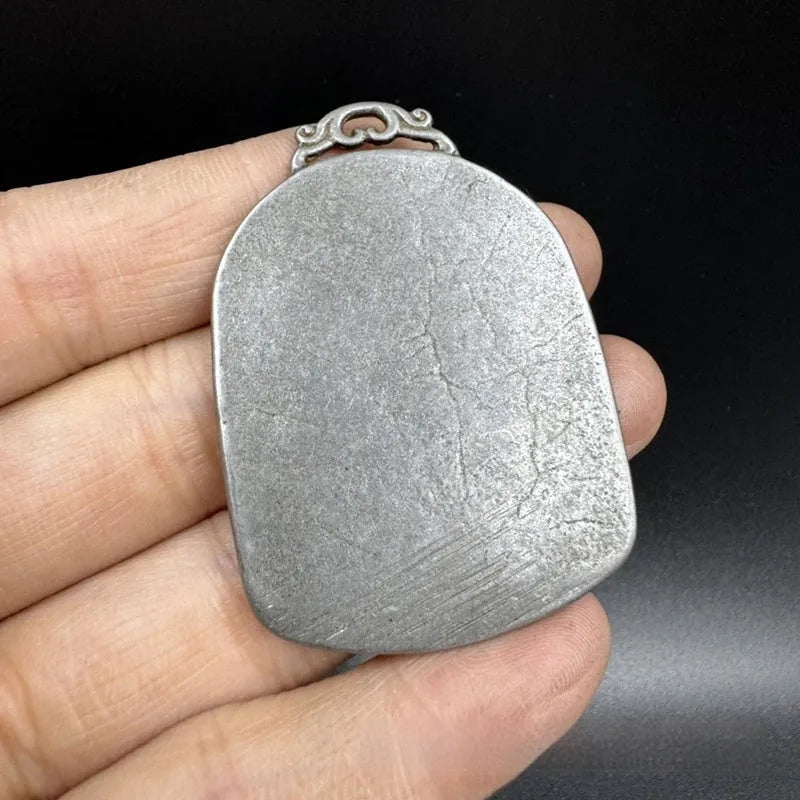 Iron pendant with Chinese geometric design as hanging ornament decoration