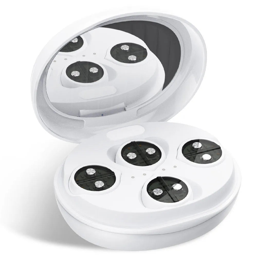 White red light EMS eye and facial massager device for home beauty care