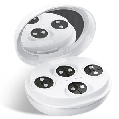 White red light EMS eye and facial massager device for home beauty care