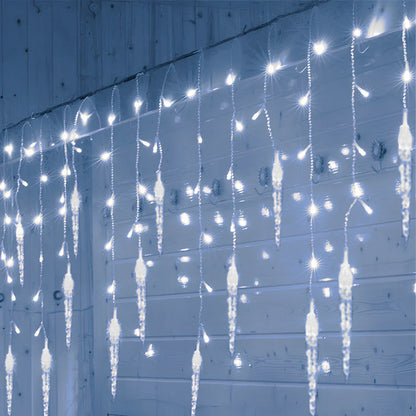 3.5m LED icicle light string with 96 lamps in varying 30cm, 40cm, 50cm lengths and 8 lighting modes