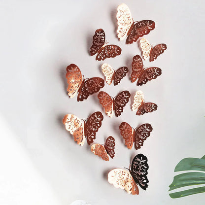 3D hollow butterflies mirror wall stickers for vibrant home and kids room decor