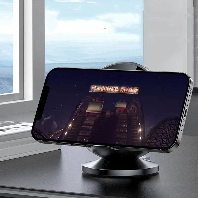 XC-11 black wireless phone charger holder with Bluetooth speaker, dimensions 123x114x101mm