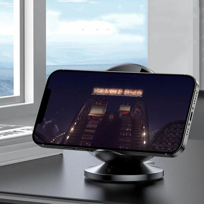 XC-11 black wireless phone charger holder with Bluetooth speaker, dimensions 123x114x101mm