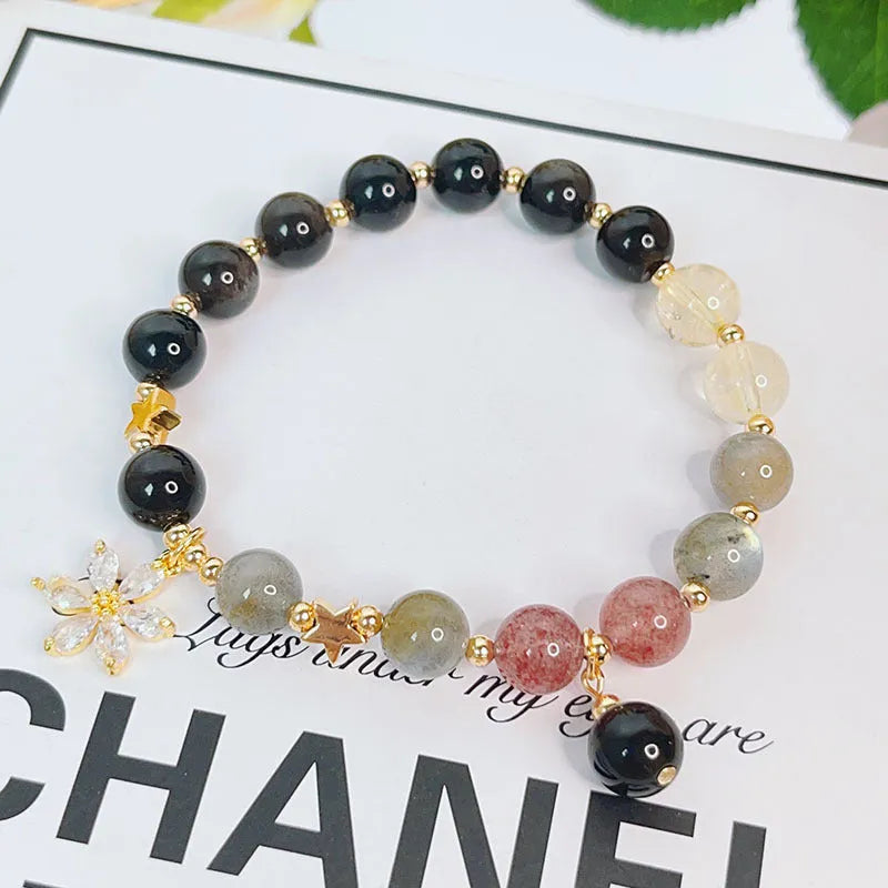 Silverstone electroplated bracelet for women with sweet cool style and flower, heart, or star charm options