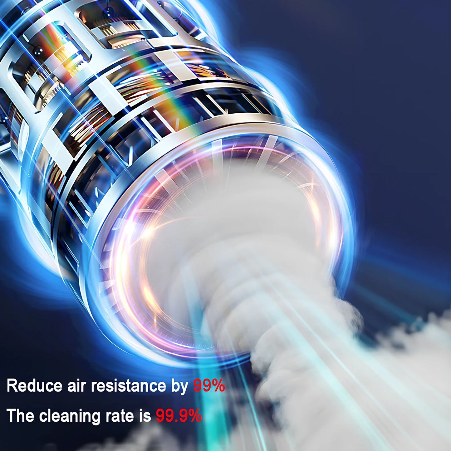 Wireless handheld car vacuum cleaner with multiple nozzle attachments for vehicle interior cleaning