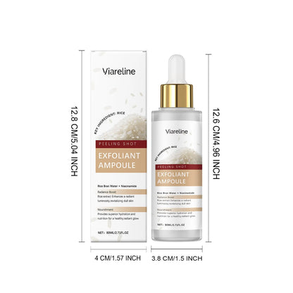 80ml bottle of facial exfoliating liquid with salicylic acid and hyaluronic acid.