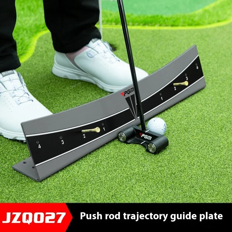 Golf putter balance simulator with adjustable rod on PVC frame for putting practice