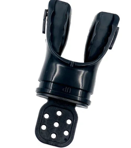 Plastic-free 110mm silicone diving mouthpiece in various solid and transparent colours.