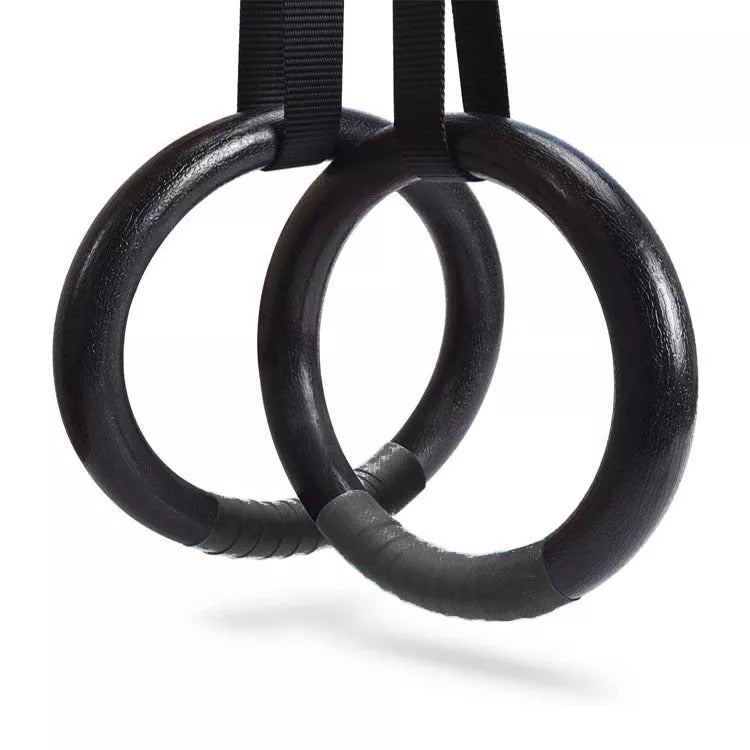Adjustable pull-up rings for fitness training with durable ABS construction