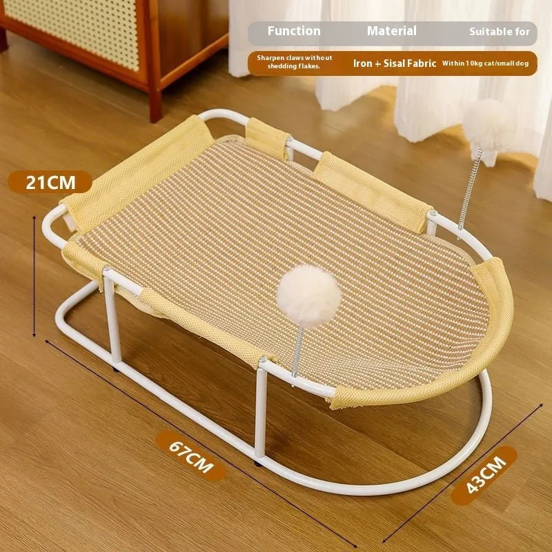 Large fabric kennel with bracket design for cats and puppies in grey colour