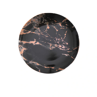 Ceramic Western steak plate with gold accents in 10-inch and 8-inch sizes, multiple colour options