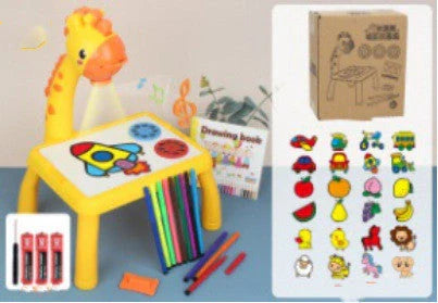 Children's Projection Drawing Board Doodle with music function and magnetic artboard in blue and pink