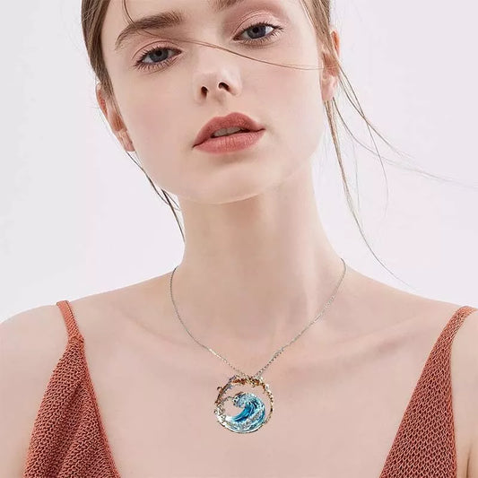 Ocean Theme Adjustable HAILANG Necklace with copper pendant and adjustable chain