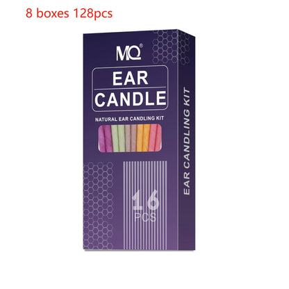 MQ Horn colour ear candles health massage suit with 16 candles, 8 protection boards and 16 cotton swabs